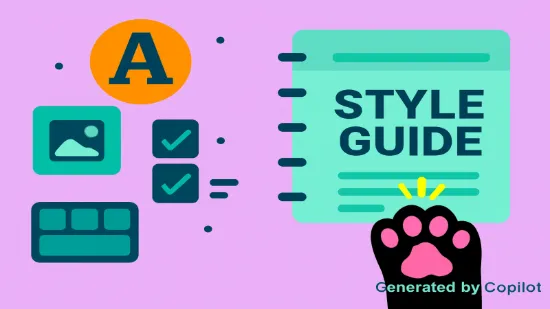 웹사이트 스타일 가이드를 상징하는 이미지