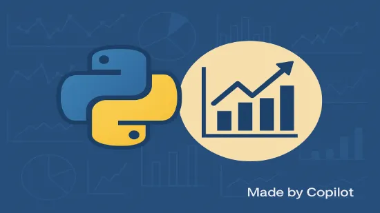 파이썬과 통계를 상징하는 일러스트레이션